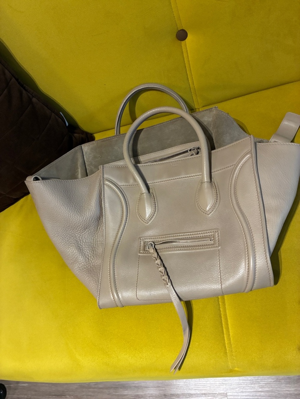 Celine Taupe Pebbled Leather phantom bag- authentic and good condition - Picture 2 of 9
